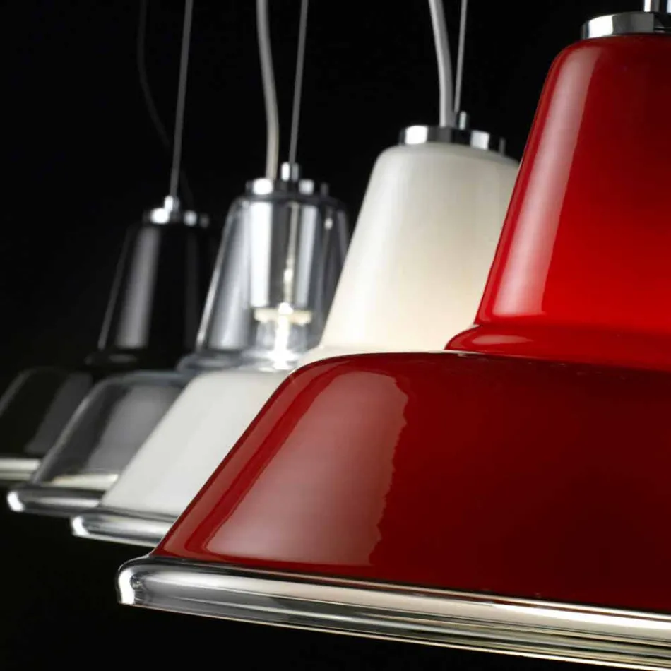 Selene Lampara suspension lampa blåst O37 H 24/140 cm glas Viadurini