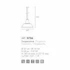 Selene Lampara suspension lampa blåst O37 H 24/140 cm glas Viadurini