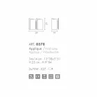 Selene Papiro applikationer satin glas 34x14 H25cm Made in Italy Viadurini