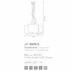 Selene Papiro vita kristaller taklampa o65 x H 140 cm Viadurini