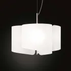 Selene Papiro suspension lampa tillverkad i Italien o46 x H 140 cm Viadurini