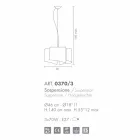 Selene Papiro suspension lampa tillverkad i Italien o46 x H 140 cm Viadurini