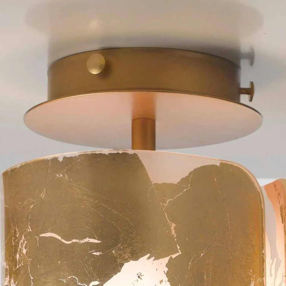 Selene Papiro taklampa kristall Ø15 H30cm, tillverkad i Italien Viadurini