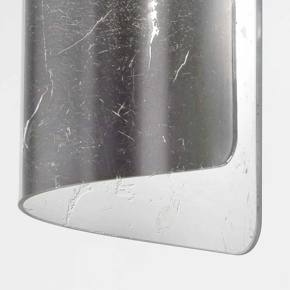 Selene Papiro taklampa kristall Ø15 H30cm, tillverkad i Italien Viadurini