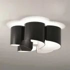 Selene Papiro taklampa modern kristall o65 H28cm, tillverkad i Italien Viadurini