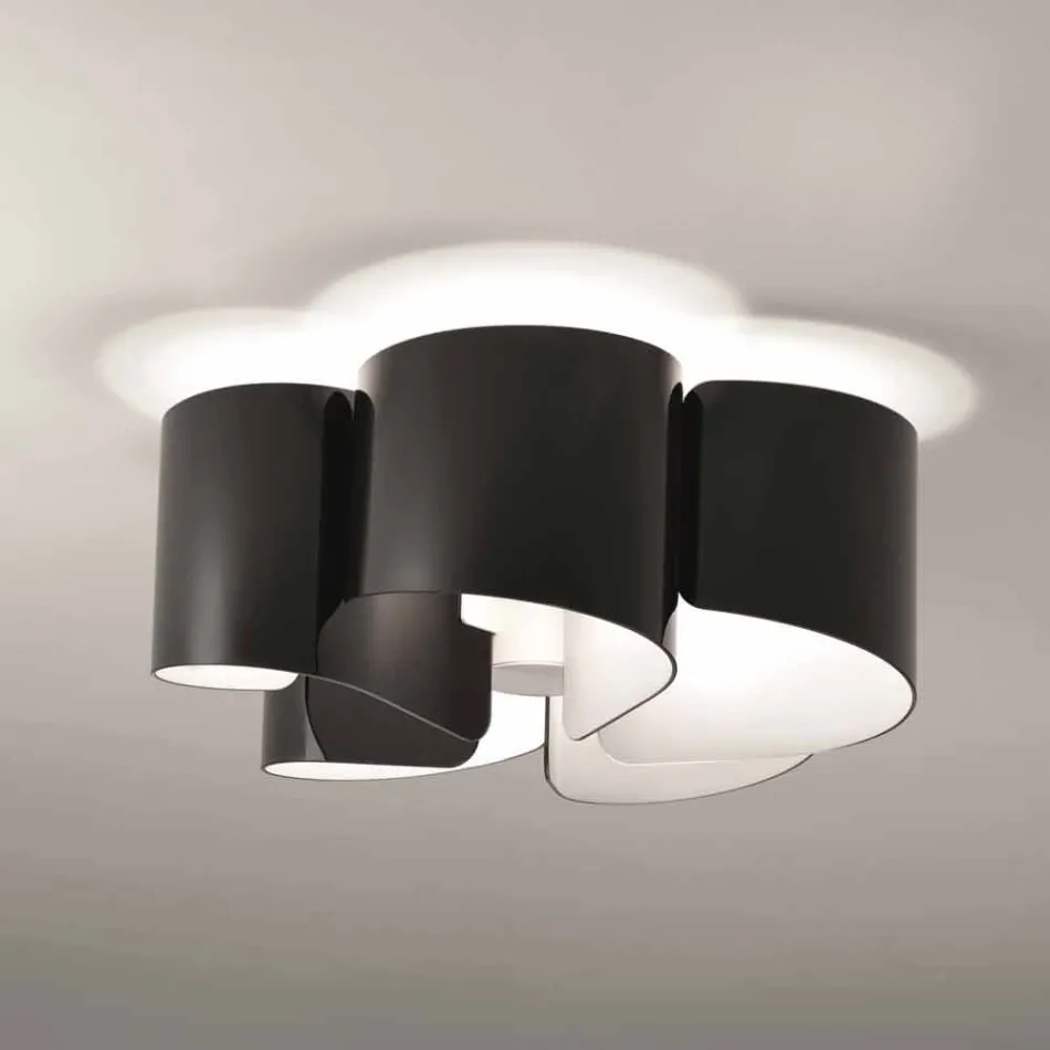 Selene Papiro taklampa modern kristall o65 H28cm, tillverkad i Italien Viadurini