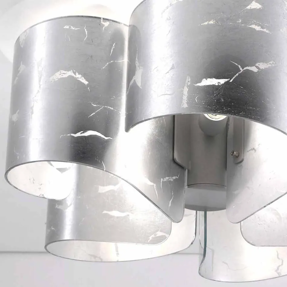 Selene Papiro taklampa modern kristall o65 H28cm, tillverkad i Italien Viadurini