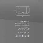 Selene Papiro taklampa modern kristall o65 H28cm, tillverkad i Italien Viadurini