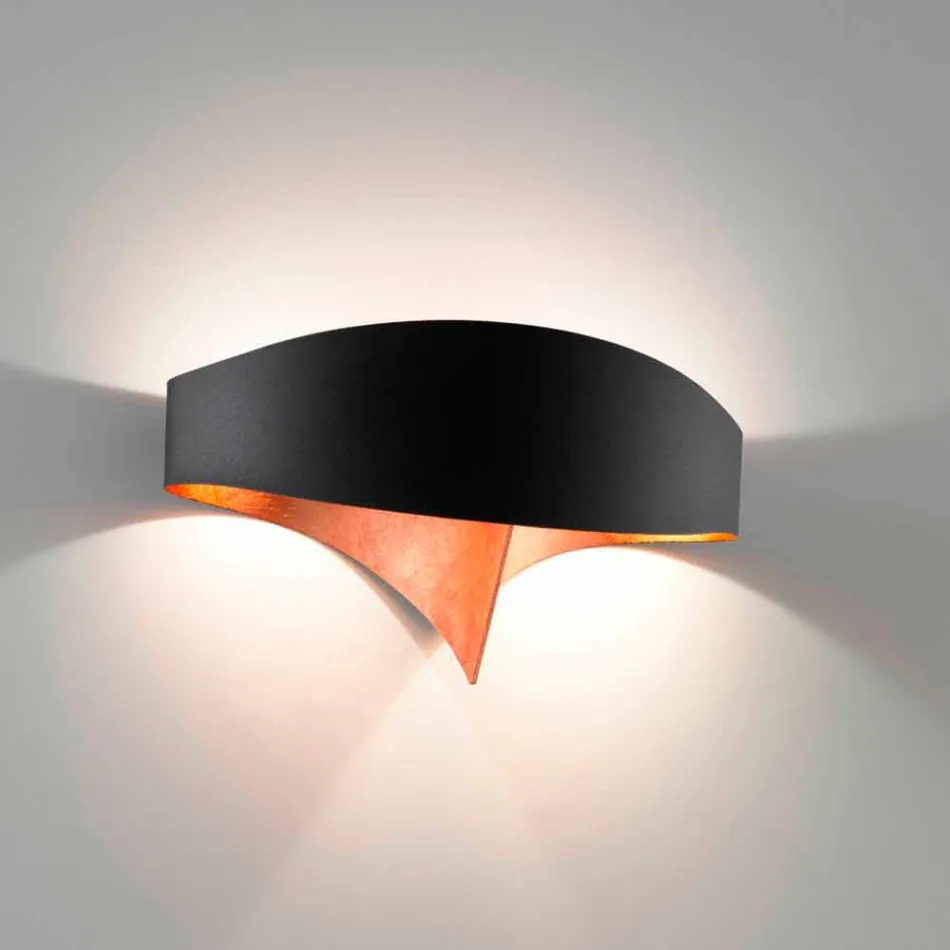Selene wall lampa Shield tvåfärgade modern design 29x15xH16 cm Viadurini