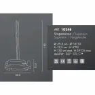 Selene Vultur taklampa Ø59,5 H 12,5 / 150 cm gjordes i Italien Viadurini