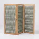 Utomhusavdelare i teak, aluminium och repvävning - Vision Viadurini