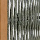 Utomhusavdelare i teak, aluminium och repvävning - Vision Viadurini