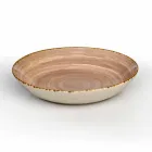 Service 12 rektangulära och rundfärgade plattor Modern design i stengods - Simba Viadurini