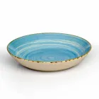 Service 12 rektangulära och rundfärgade plattor Modern design i stengods - Simba Viadurini