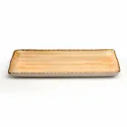 Service 12 rektangulära och rundfärgade plattor Modern design i stengods - Simba Viadurini