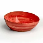 Service 12 rektangulära och rundfärgade plattor Modern design i stengods - Simba Viadurini