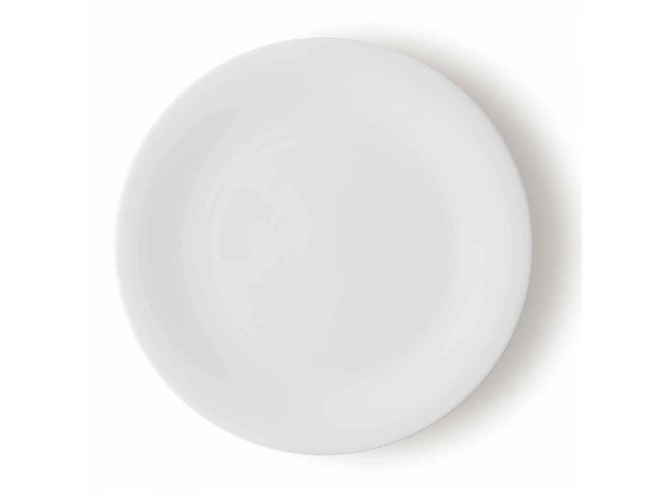 24 eleganta middagarplattor i vit porslinsdesign - Doriana