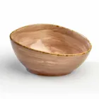 Uppsättning av 8 moderna rektangulära designplattor och färgad stengodsskål - Simba Viadurini