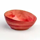 Uppsättning av 8 moderna rektangulära designplattor och färgad stengodsskål - Simba Viadurini