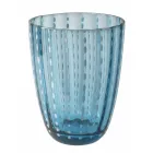 Färgat glas Vattenglasservice med prickar 12 delar - Botswana Viadurini