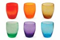 Vattenglasservice i färgat och modernt glas 12 delar - Guerrero