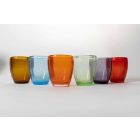 Vattenglasservice i färgat och modernt glas 6 delar - Guerrero Viadurini
