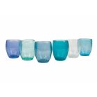 12 bitar färgat blåst glasvattenglas - Guerrero Viadurini