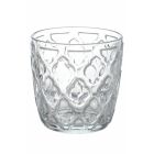 Vattenglasögon Service i genomskinligt glas och dekoration 12 delar - Omoge Viadurini