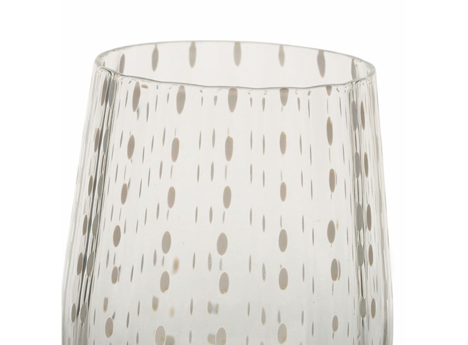 Glas Vattenglas Service Olika färger Vit Dekorationer 12 st - Persien Viadurini