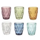 Färgade glas vattenglasögonuppsättning 12 delar modern design - Timon Viadurini
