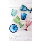 Färgade glasvattenglasögonuppsättning 6 delar Modern design - Timon Viadurini