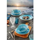 Färgade glasvattenglasögonuppsättning 6 delar Modern design - Timon Viadurini