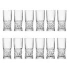 Highball Glasses Service i Eco Crystal Audace -dekoration 12 delar - Ritmo Viadurini