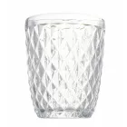 Glasuppsättning i färgat och snidat glasvatten 12 delar - Brillo Viadurini