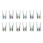High Tumbler Crystal Eco Colored Glasses Service 12 delar - Amalgam Viadurini