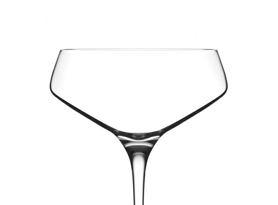 Italiensk ekologisk kristall champagneglasuppsättning 12 st - Etera Viadurini