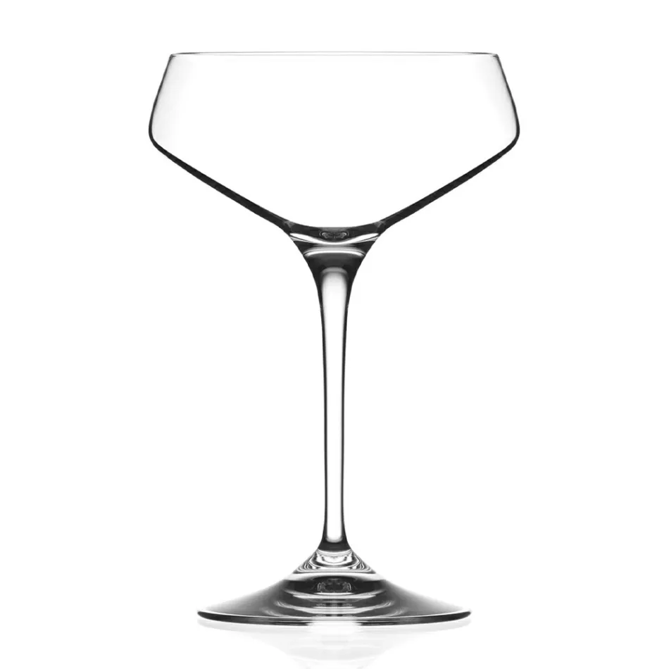 Italiensk ekologisk kristall champagneglasuppsättning 12 st - Etera Viadurini