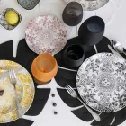 Rött eller vitt vinbägarset i färgat glas, 12 stycken - kant Viadurini