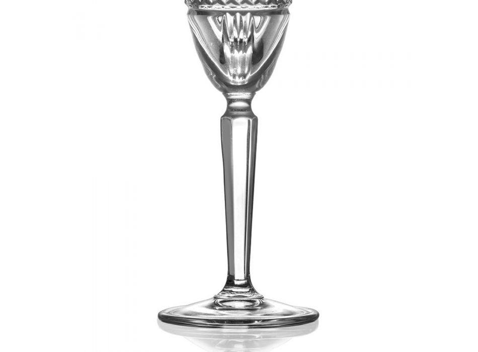 Champagne flöjtbägarset i Eco Crystal Decor 12 st - livligt Viadurini