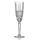 Champagne flöjtbägarset i Eco Crystal Decor 12 st - livligt Viadurini