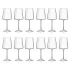 Italian Minimal Eco Crystal Goblet Set 12 delar - Primordio Viadurini