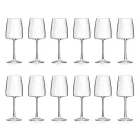 Italian Minimal Eco Crystal Goblet Set 12 delar - Primordio Viadurini