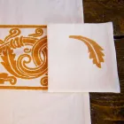 Italiensk hantverkare frukostservice Handtryck på antika tyger - märken Viadurini