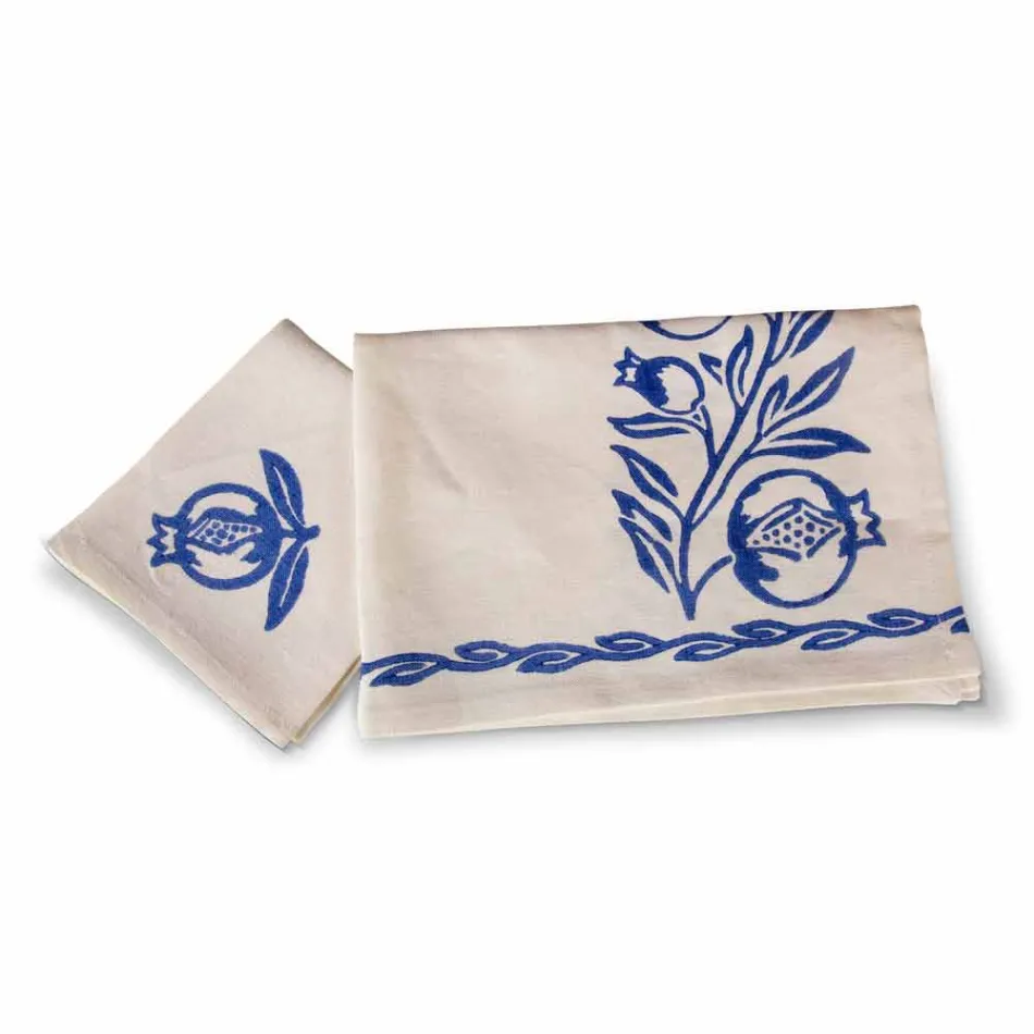 Italiensk hantverkare frukostservice Handtryck på antika tyger - märken Viadurini