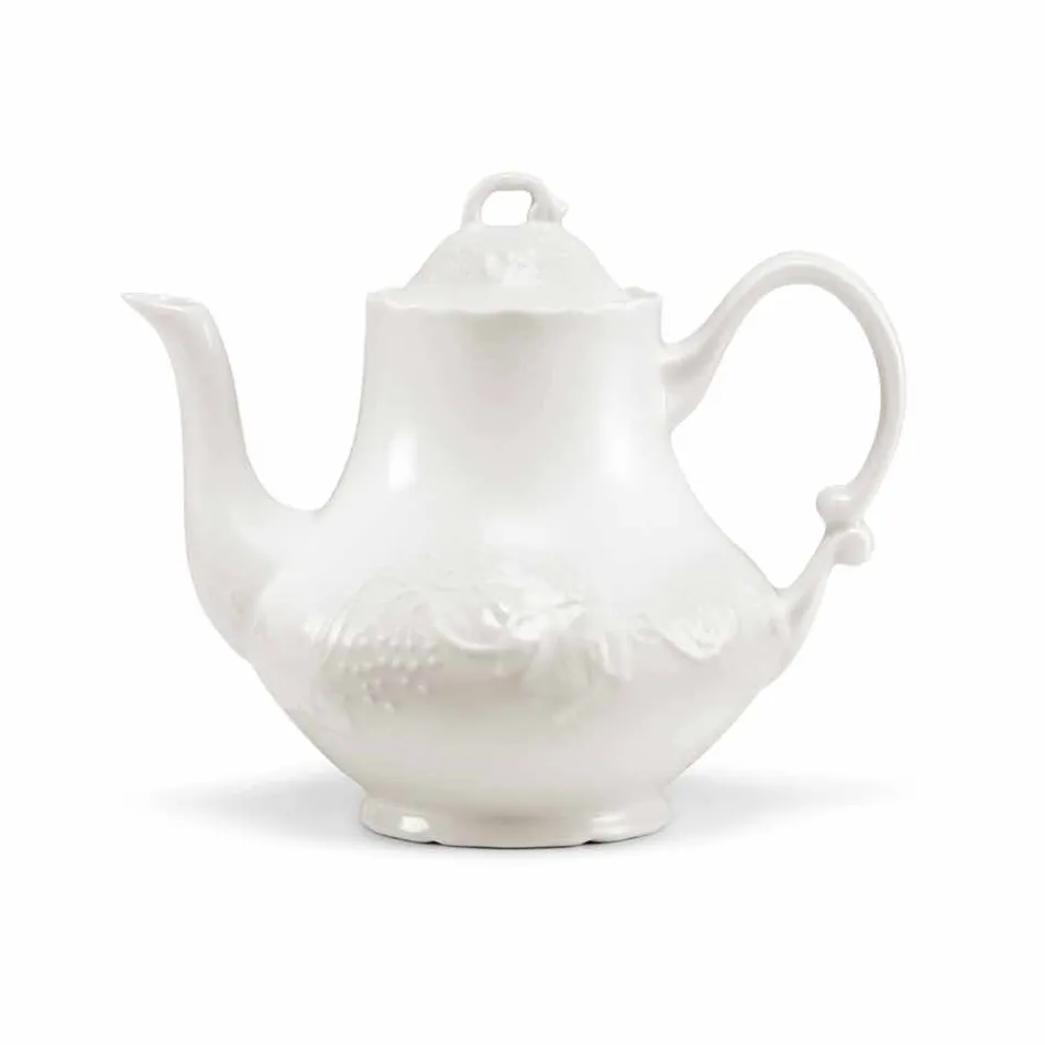 Komplett frukostservice 22 stycken i vitt porslin - Gimignano Viadurini