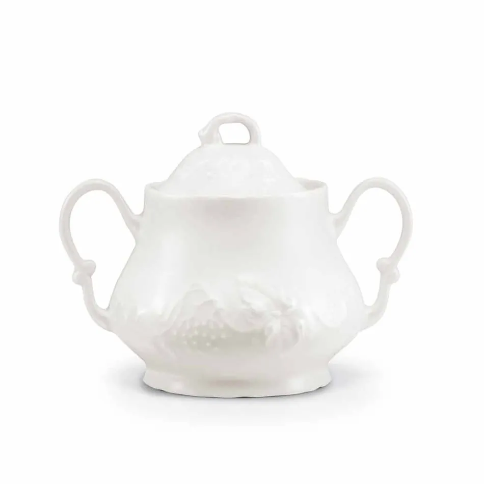 Komplett frukostservice 22 stycken i vitt porslin - Gimignano Viadurini