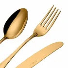 Komplett uppsättning lyxigt bestick av rostfritt stål 24 delar - Boss Viadurini