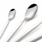 Komplett bestickset i stål 24 stycken design tillverkat i Italien - knepigt Viadurini