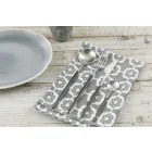 Bestick i svart stål modern design 24 delar - Calamo Viadurini