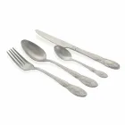 Bestick i fullsats i satinstålkonstruktion 24 delar - Fantasiapos1 Viadurini